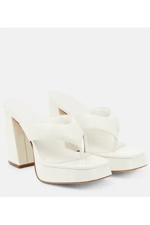 Gia Borghini Plateausandalen aus Lackleder