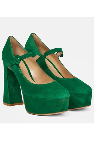 Gianvito Rossi Mary-Jane-Pumps aus Veloursleder