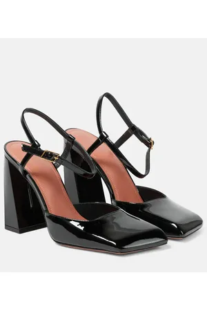 Amina Muaddi Pumps Charlotte 95 aus Lackleder