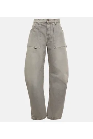 The Attico High-Rise Barrel Jeans Effie