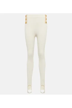 Balmain High-Rise Steg-Leggings