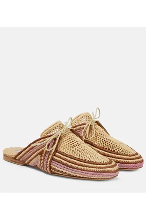 GABRIELA HEARST Slippers Harriet aus Raffiabast