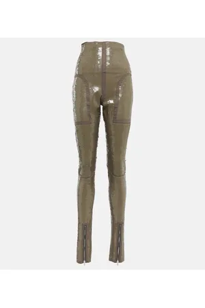 Rick Owens Leggings Dirt Waist mit Pailletten