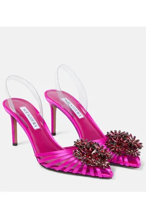 Aquazzura Verzierte Slingback-Pumps Crystal Margarita