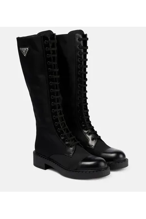 Prada Stiefel aus Re-Nylon und Leder
