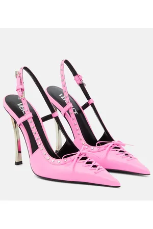VERSACE Slingback-Pumps aus Leder
