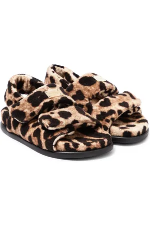Dolce & Gabbana Bedruckte Sandalen aus Baumwolle
