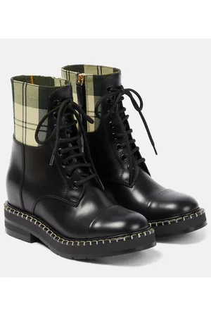 Chloé Chloé X Barbour Ankle Boots aus Leder