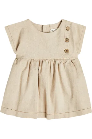 1+ IN THE FAMILY Baby Kleid Isabella aus einem Leinengemisch
