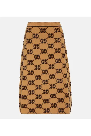 Gucci Midirock GG aus Woll-Jacquard