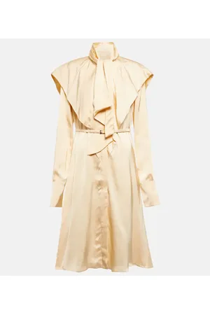 Jil Sander Hemdblusenkleid aus Satin