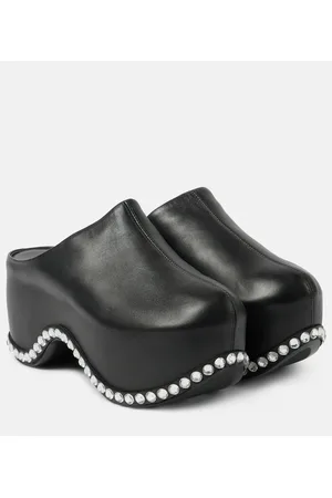 AREA X Sergio Rossi Clogs Bomb aus Leder