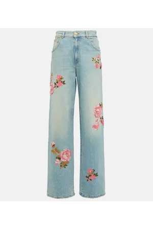 BLUMARINE High-Rise Straight Jeans