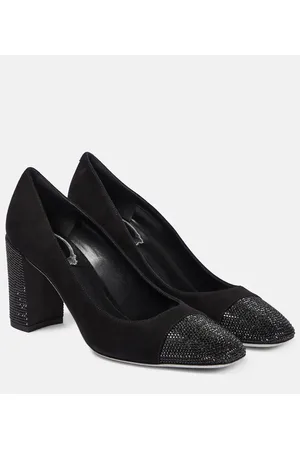 RENE CAOVILLA Verzierte Pumps aus Veloursleder