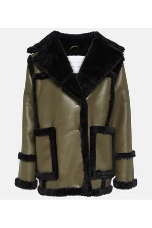 Proenza Schouler White Label Bikerjacke mit Faux Shearling
