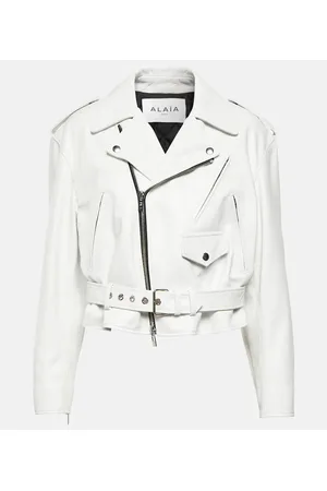 Alaïa Alaïa Cropped-Bikerjacke aus Leder
