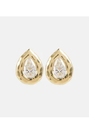 Octavia Elizabeth Ohrringe Nesting Gem aus 18kt Gelbgold mit Diamanten