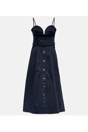 Carolina Herrera Midikleid aus einem Baumwollgemisch