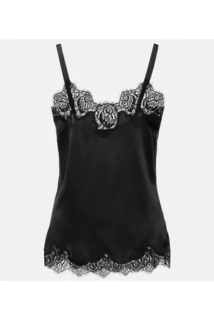 Dolce & Gabbana Top aus Satin mit Spitze