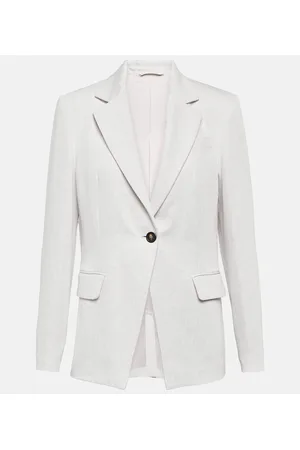 Brunello Cucinelli Blazer aus Baumwolle und Leinen