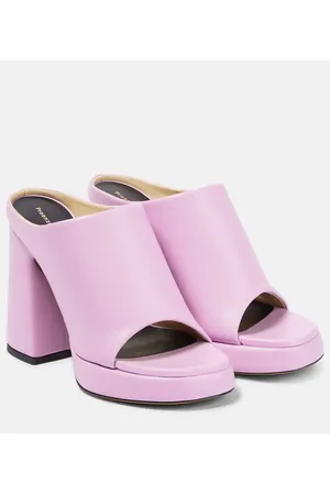 Proenza Schouler Plateau-Pantoletten Forma aus Leder