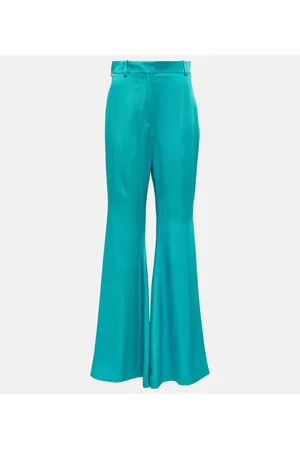 Nina Ricci High-Rise-Schlaghose aus Satin