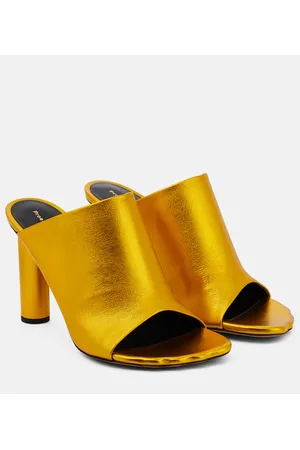 Proenza Schouler Pantoletten aus Metallic-Leder