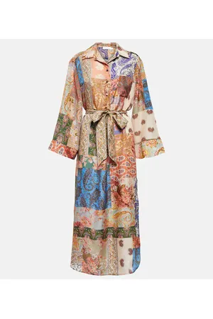 ZIMMERMANN Bedrucktes Midikleid Devi aus Seide