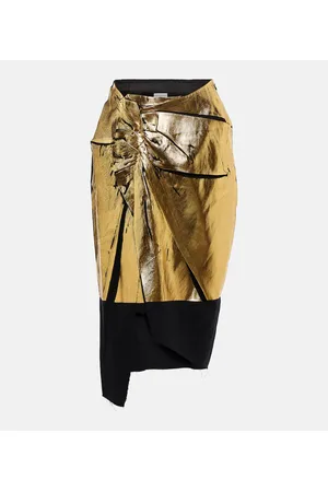 DRIES VAN NOTEN Midirock Sinam aus Baumwolle und Leinen