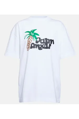 Palm Angels Bedrucktes T-Shirt aus Baumwolle