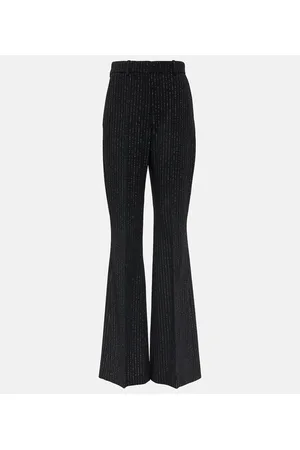 Balmain Schlaghose aus einem Wollgemisch