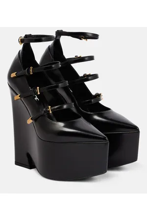 VERSACE Plateau-Pumps Tempest aus Leder