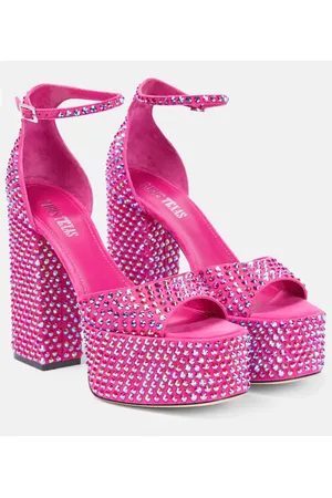 PARIS TEXAS Verzierte Plateausandalen Holly Nicole aus Leder