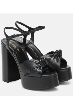 Saint Laurent Plateausandalen Bianca 125 aus Leder