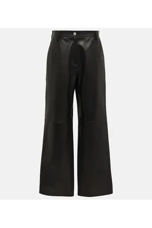 MAGDA BUTRYM Weite High-Rise-Hose aus Leder