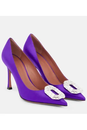 Amina Muaddi Verzierte Pumps Camelia aus Satin