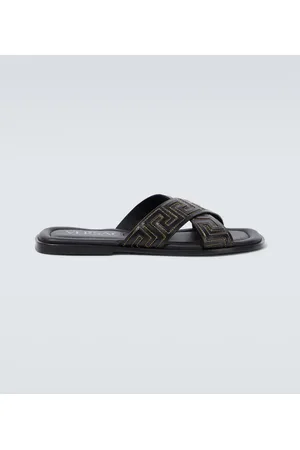 VERSACE Sandalen Greca aus Leder