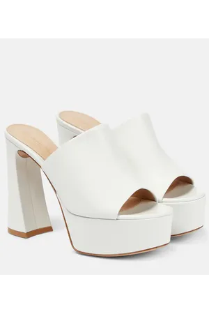 Gianvito Rossi Plateau-Pantoletten Holly aus Leder