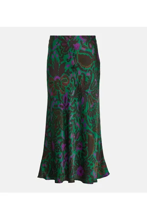 Velvet Bedruckter Midirock Kaiya aus Satin