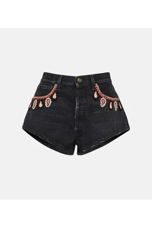 Alanui Bestickte Jeansshorts