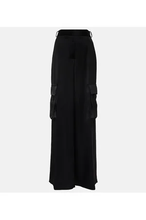 VERSACE High-Rise-Cargohose aus Satin