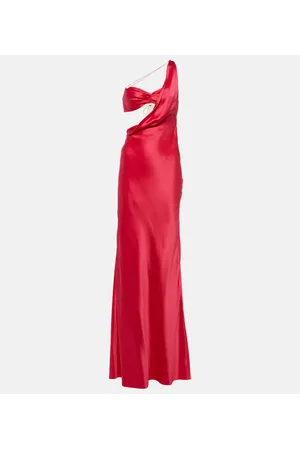 The Sei One-Shoulder-Robe aus Seide