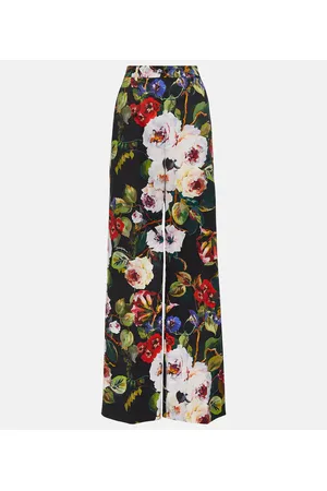 Dolce & Gabbana Weite Hose aus einem Baumwollgemisch