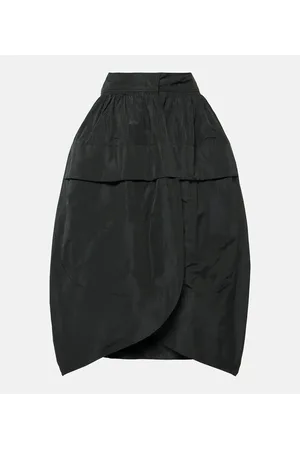 Jil Sander High-Rise-Midirock aus Taft