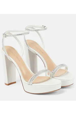 Gianvito Rossi Verzierte Plateausandalen aus Leder