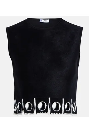 Alaïa Alaïa Cropped-Top aus einem Wollgemisch