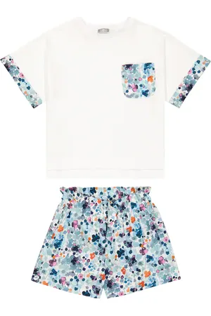 Il gufo Set aus T-Shirt und Hose aus Baumwolle