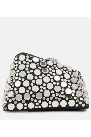 The Attico Verzierte Clutch Midnight Mini aus Leder