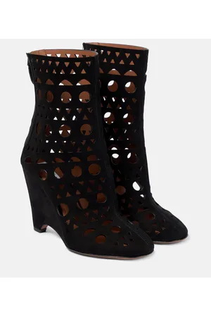 Alaïa Alaïa Ankle Boots Vienne aus Veloursleder