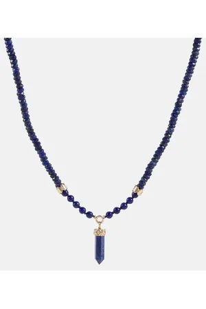 Sydney Evan Halskette aus Lapislazuli mit 14kt Gelbgold und Diamanten